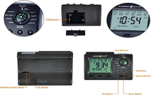 Charger l'image dans la galerie, Une horloge de bureau Azan qui indique la direction de la Qibla, la température, et les appels à la prière.