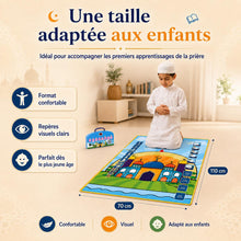 Charger l'image dans la galerie, Tapis de prière interactif pour enfant – Apprentissage guidé de la prière et des ablutions
